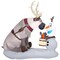 7' Gemmy Airblown Disney's Frozen Olaf and Sven w/ Cup of Candy Canes Yard Decoration 882556-33829
